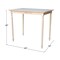 International Concepts Rectangle Table with Butterfly Extension, Unfinished, 32 in W, 48 in L, 42 in H, Wood, Unfinished K-T32X-342T - alternate 6